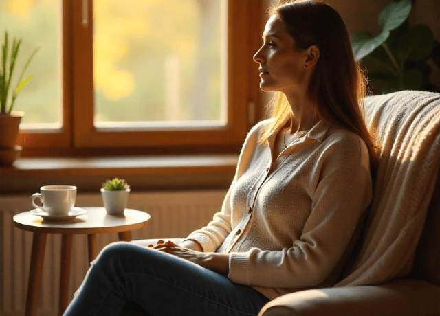 a woman thinking of seeking therapy