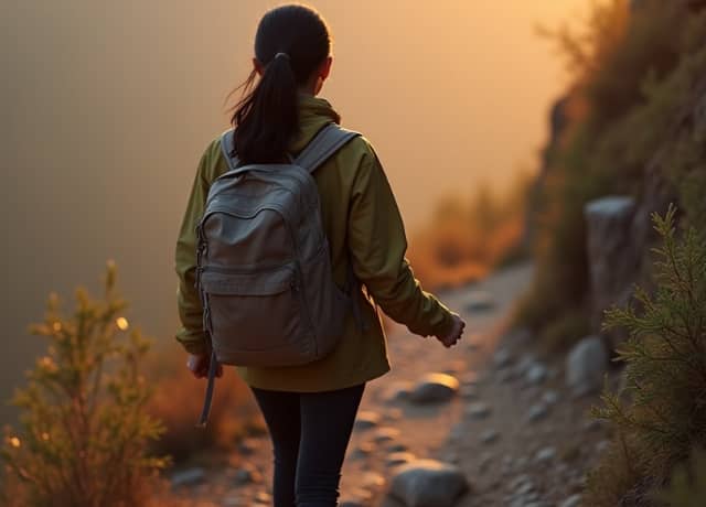 women going to trek