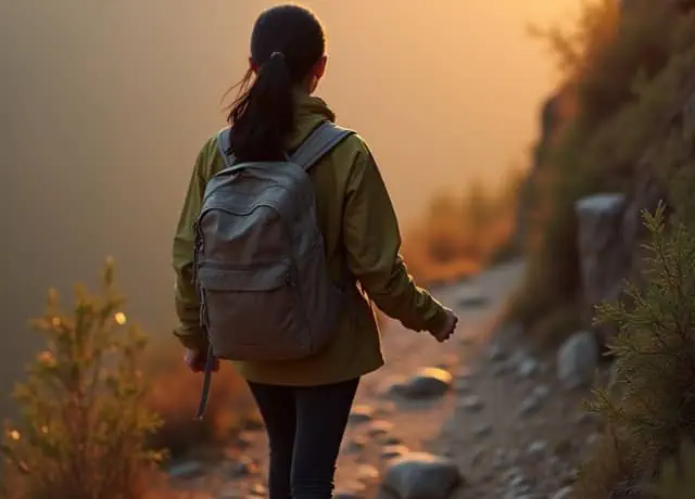 women going to trek