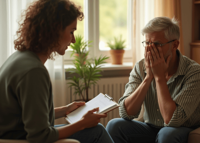 Therapist and client discussing about Therapy