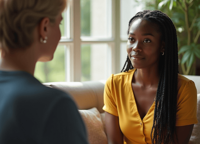 Therapy session with a female therapist